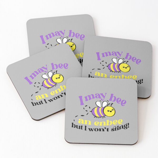 Item preview, Enbee Enby Nonbinary Pun  designed and sold by PolyKinkyQueer.