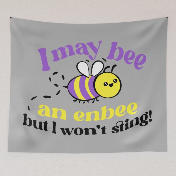 Item preview, Enbee Enby Nonbinary Pun  designed and sold by PolyKinkyQueer.
