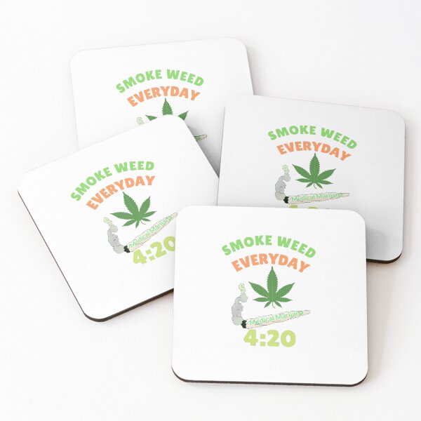 Aperçu de l'œuvre Fumer de l'herbe tous les jours, de la marijuana médicale, du cannabis, de l'herbe, créée et vendue par BestDesignbySof.