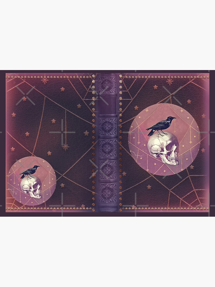 Thumbnail 3 of 3, Hardcover Journal, Crow and Skull Collage designed and sold by Eva Nev.
