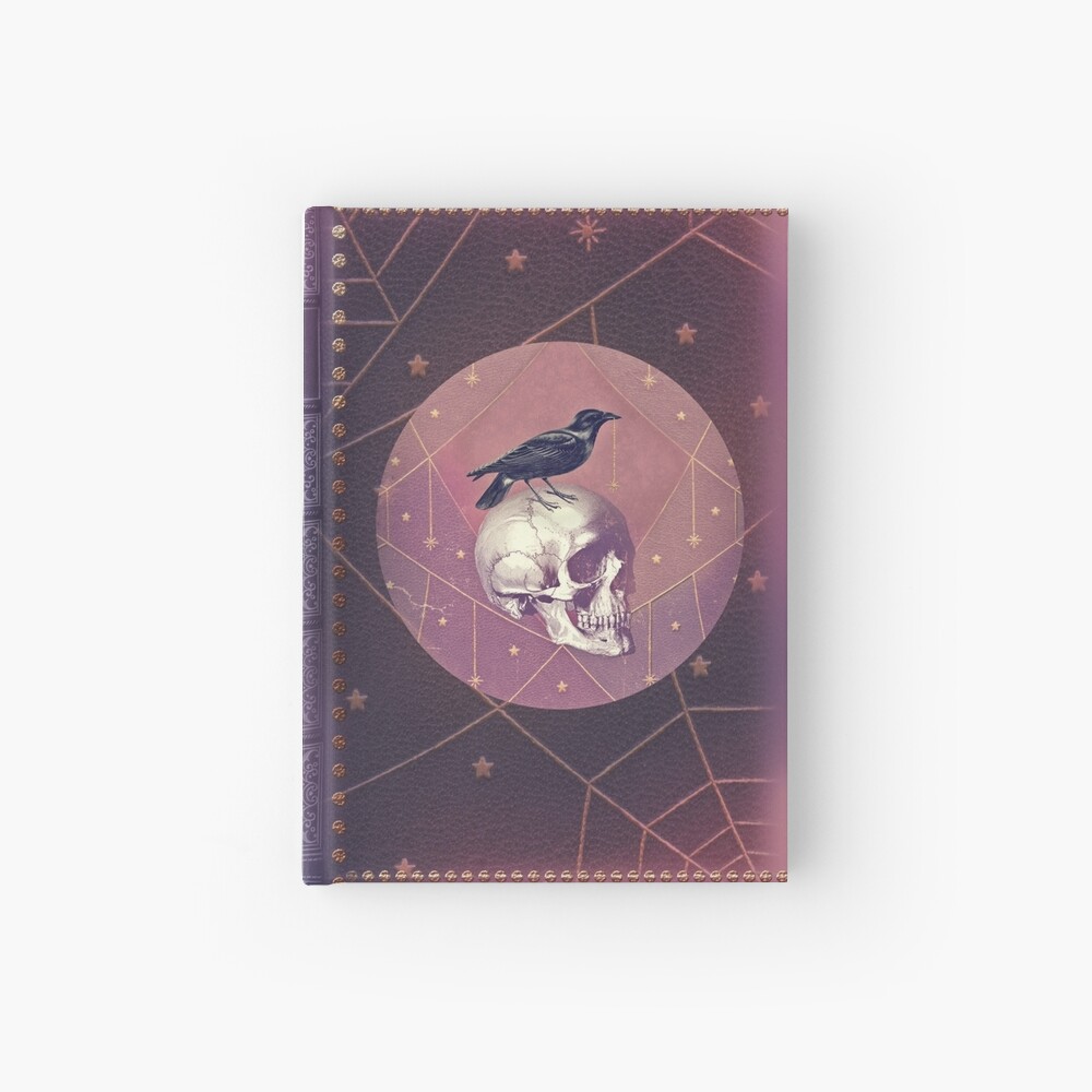 Crow and Skull Collage Hardcover Journal