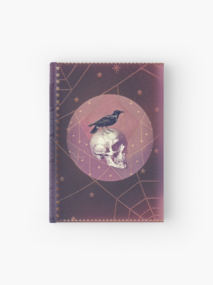 Thumbnail 1 of 3, Hardcover Journal, Crow and Skull Collage designed and sold by Eva Nev.