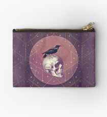 Crow and Skull Collage Studio Pouch