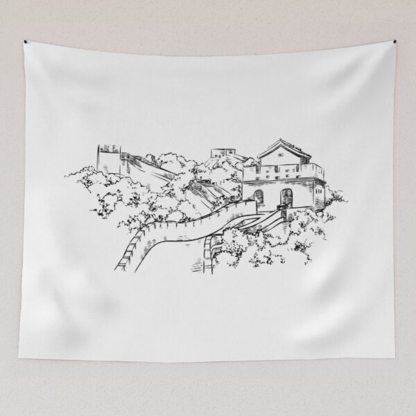 Item preview, Monochrome Black and white Walk Travel Chinese wall designed and sold by imhae.