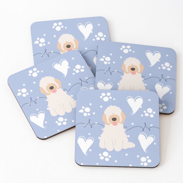 Item preview, LOVE White Apricot Cockapoo Cavapoo Cavoodle designed and sold by Lulupainting.