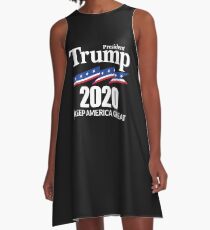 Präsident Trump 2020 - Amerika groß halten A-Linien Kleid