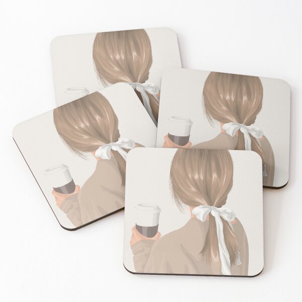 Item preview, Brown aesthetic girl | digital drawing of a girl holding a cup of coffee designed and sold by illustratedbye.