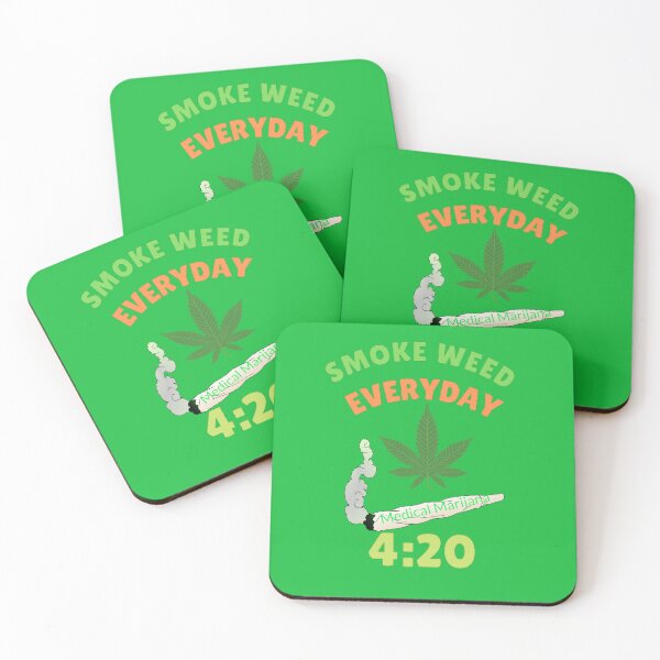 Aperçu de l'œuvre Fumer de l'herbe tous les jours, de la marijuana médicale, du cannabis, de l'herbe, créée et vendue par BestDesignbySof.