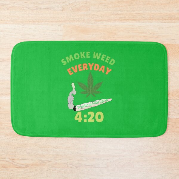 Aperçu de l'œuvre Fumer de l'herbe tous les jours, de la marijuana médicale, du cannabis, de l'herbe, créée et vendue par BestDesignbySof.
