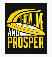 Lámina fotográfica Throw Long & Prosper Ultimate Frisbee Design