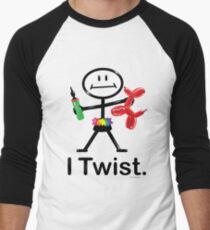 I Twist Balloon Artist Stick Figure Men's Baseball ¾ T-Shirt