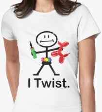 I Twist Balloon Artist Stick Figure Women's Fitted T-Shirt