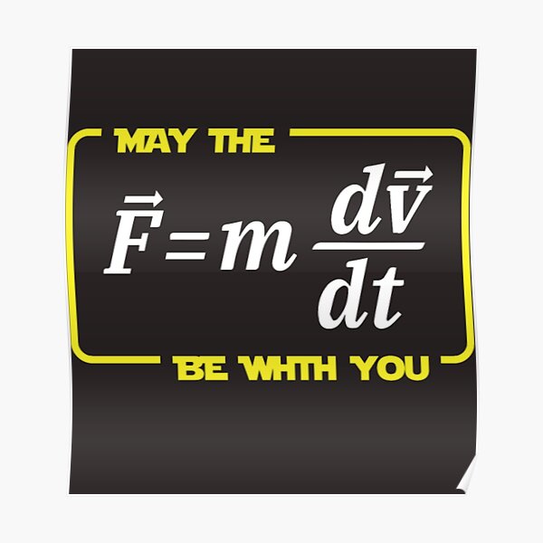 "May the Be with You Funny Physics Science" Poster for Sale by Gunayusyalen Redbubble