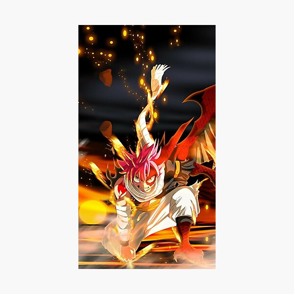 Fairy Tail Natsu Dragneel Fire Half Dragon Sticker for Sale by DaturaSnake