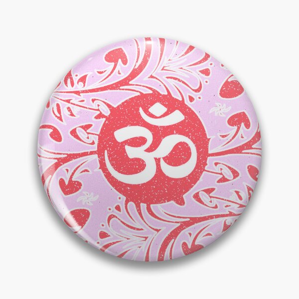 Item preview, Om symbol in floral motif - pink and red designed and sold by ZOXOFO.