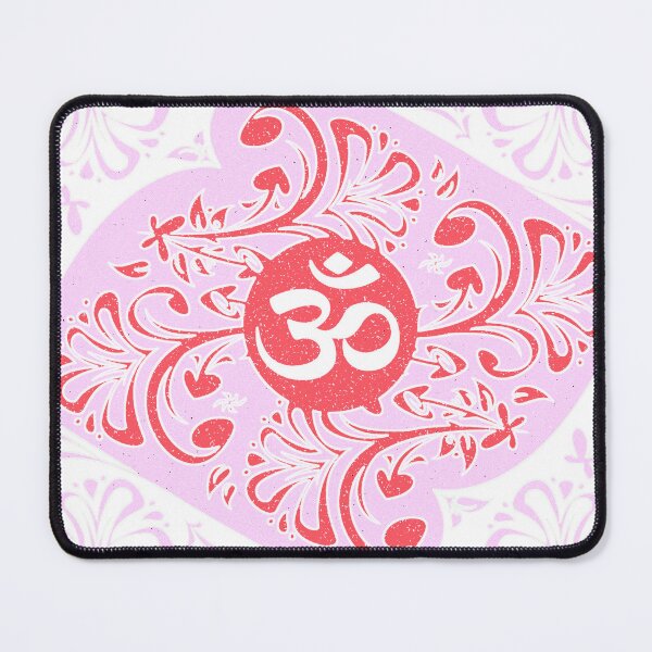 Item preview, Om symbol in floral motif - pink and red designed and sold by ZOXOFO.
