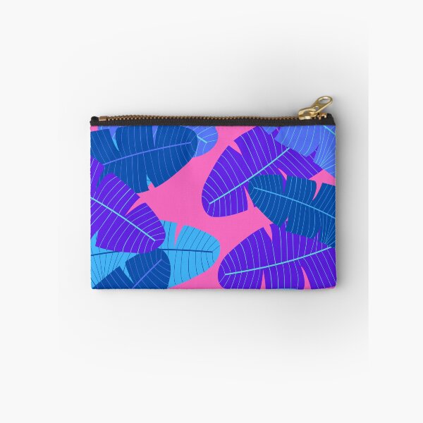 Item preview, Hot pink and blue leaf print designed and sold by DemonicGloom.
