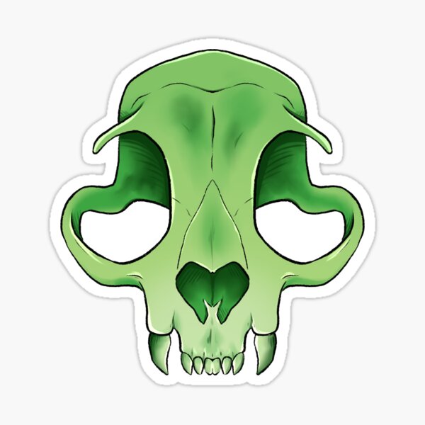 Item preview, Aromantic Cat Skull designed and sold by CandiGribbs.