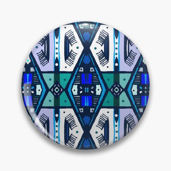 Item preview, African Fashion Fabric - Manjaku Blue -  Mudcloth Wax Ankara designed and sold by Tony Cisse.