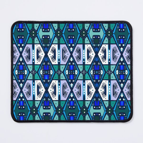 Item preview, African Fashion Fabric - Manjaku Blue -  Mudcloth Wax Ankara designed and sold by Tony Cisse.