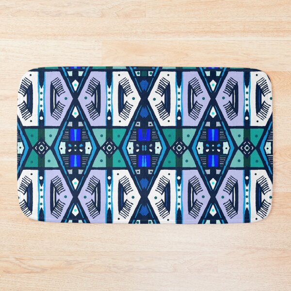 Item preview, African Fashion Fabric - Manjaku Blue -  Mudcloth Wax Ankara designed and sold by Tony Cisse.