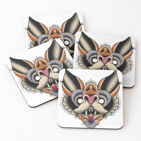 Item preview, Fkj tattoo flash bat designed and sold by franckfkj.
