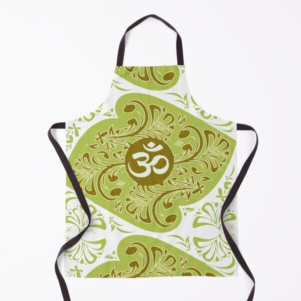 Item preview, Om symbol on floral motif - greens designed and sold by ZOXOFO.
