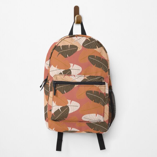 Item preview, Terracotta red and neutral leaf print designed and sold by DemonicGloom.