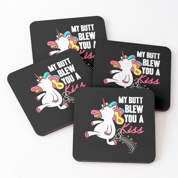 Aperçu de l'œuvre My Butt blow you a Kiss Unicorn Fart Rainbow Fart créée et vendue par NeXore.