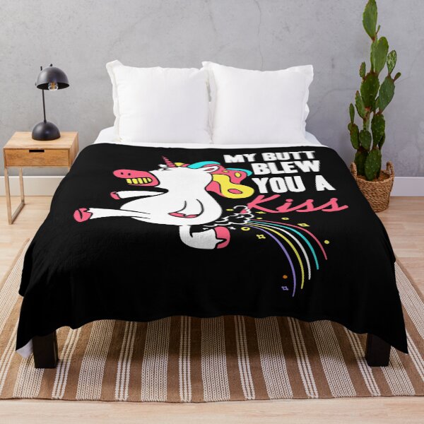 Aperçu de l'œuvre My Butt blow you a Kiss Unicorn Fart Rainbow Fart créée et vendue par NeXore.