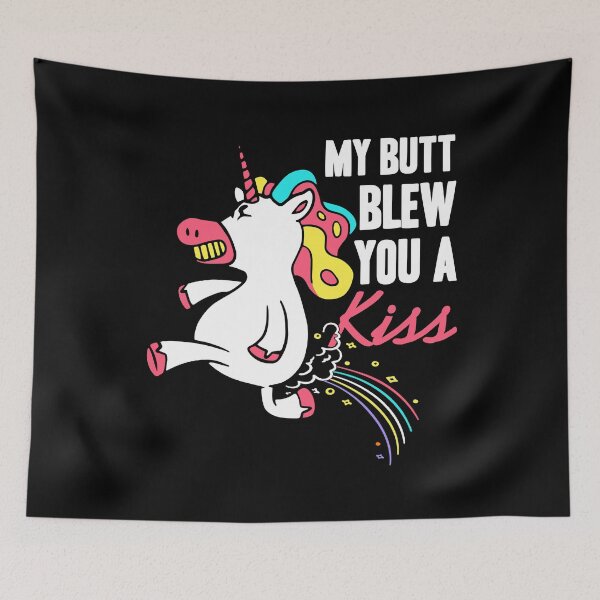 Item preview, My Butt blow you a Kiss Unicorn Fart Rainbow Fart designed and sold by NeXore.