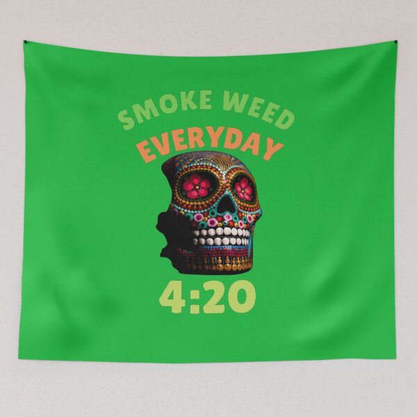 Item preview, Smoke Weed Everyday, Medical Marijuana, Cannabis, Weed, Skull, designed and sold by BestDesignbySof.