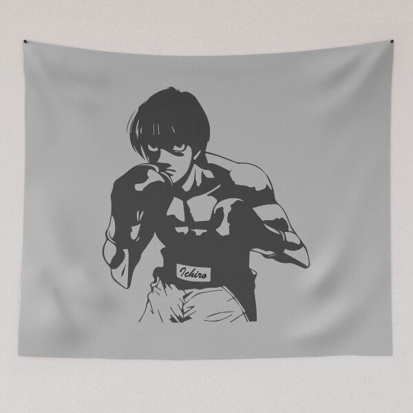 Item preview, Fist Decides Your Fate Gráfico de retrato minimalista en blanco y negro de Miyata para fanáticos designed and sold by AlbaChronoscope.