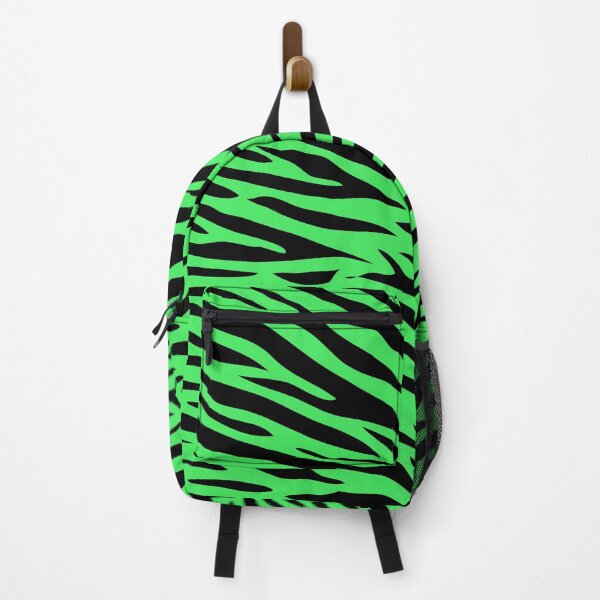 Item preview, Zebra animal print black and bright green designed and sold by mixtape80.