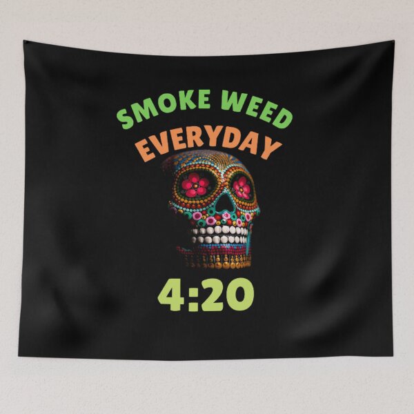 Item preview, Smoke Weed Everyday, Medical Marijuana, Cannabis, Weed, Skull, designed and sold by BestDesignbySof.