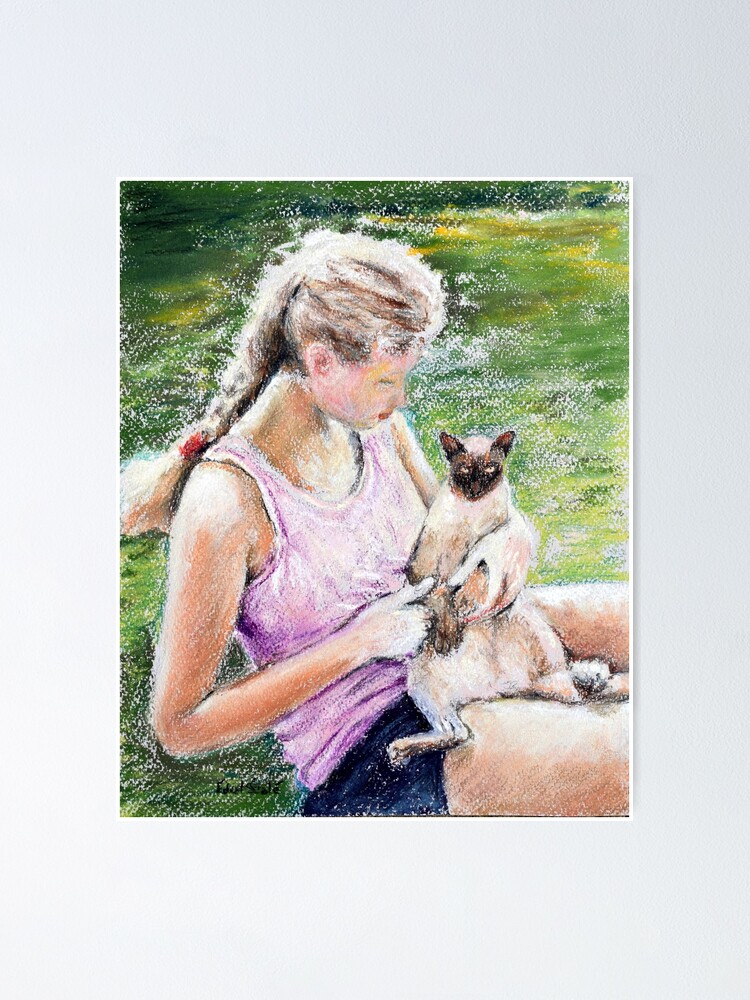 Girl holding cat by Edward Scale Girl holding cat by Edward Scale