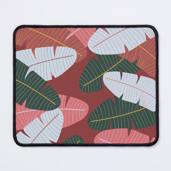 Item preview, Muted burgundy blue pink and black leaf print designed and sold by DemonicGloom.