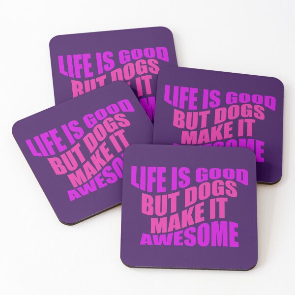 Item preview, Dogs make it awesome typography designed and sold by kookycomet.