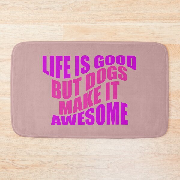 Item preview, Dogs make it awesome typography designed and sold by kookycomet.