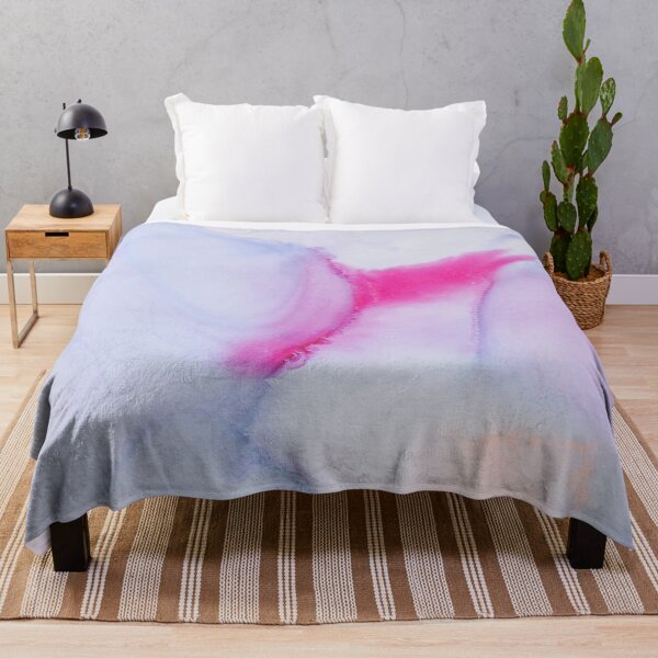 Artikelvorschau, Rosa und blaues Veilchen, das abstrakte Malerei fließt entworfen und verkauft von InkPaintingArt.