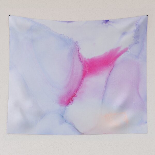 Item preview, Pink and Blue Violet Flowing Abstract Painting designed and sold by InkPaintingArt.