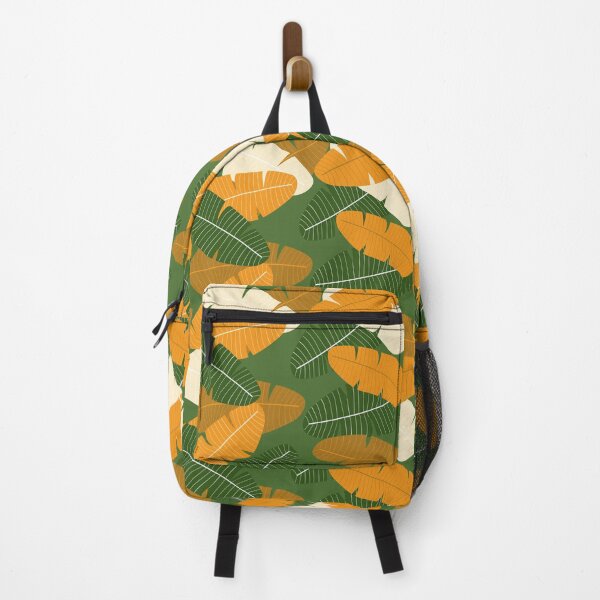 Item preview, Muted Green orange and neutral leaf print designed and sold by DemonicGloom.