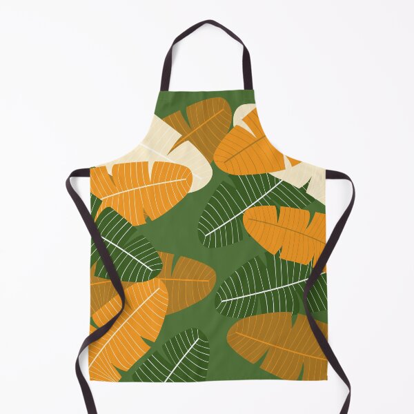 Item preview, Muted Green orange and neutral leaf print designed and sold by DemonicGloom.