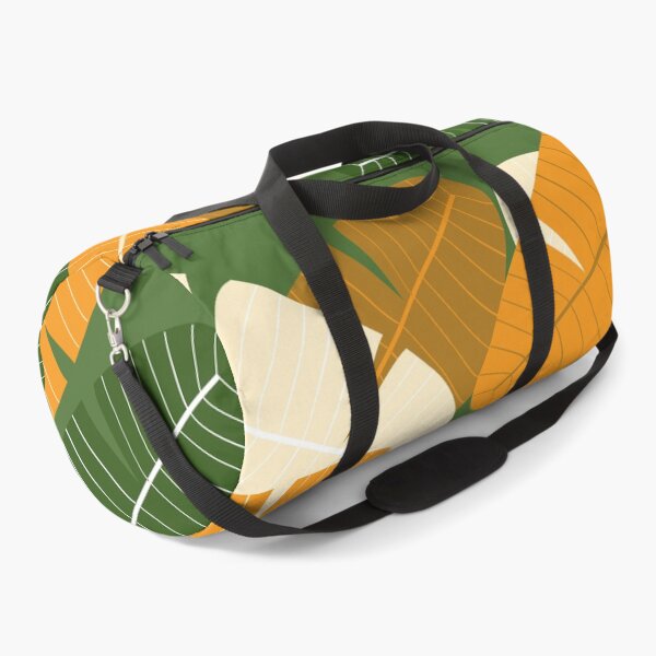 Item preview, Muted Green orange and neutral leaf print designed and sold by DemonicGloom.