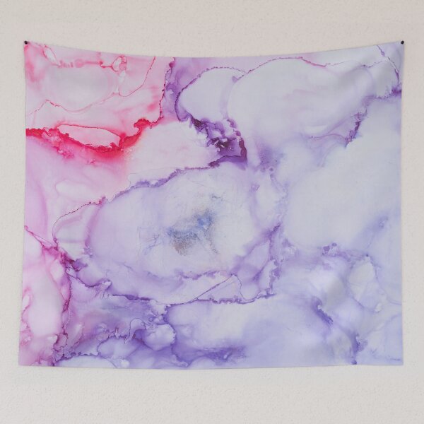 Item preview, Blue Violet and Pink Flowing Abstract Painting designed and sold by InkPaintingArt.