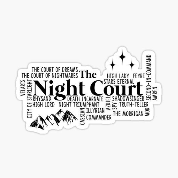 The Night Court Typography Sticker