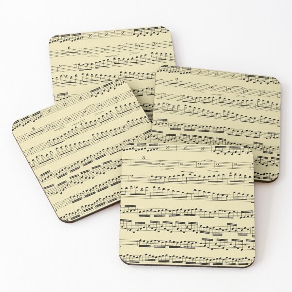 Item preview, music notes - sheet music black on beige designed and sold by kobyakov.