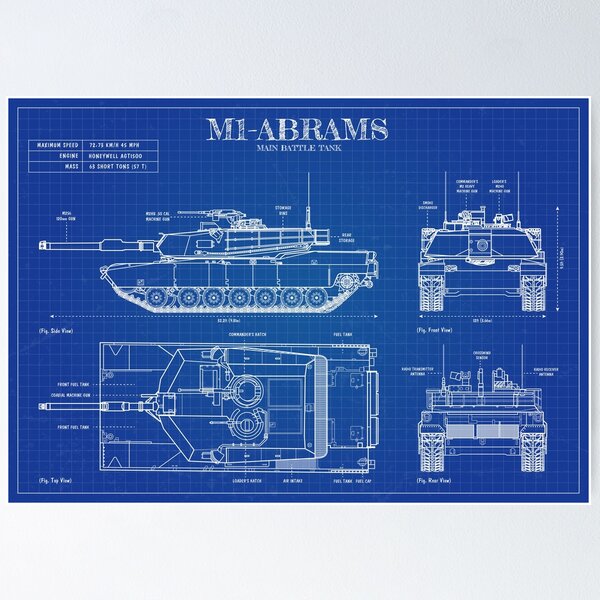Artikel-Vorschau von M1 ABRAMS- Main Battle Tank (Blueprint), designt und verkauft von BGALAXY.