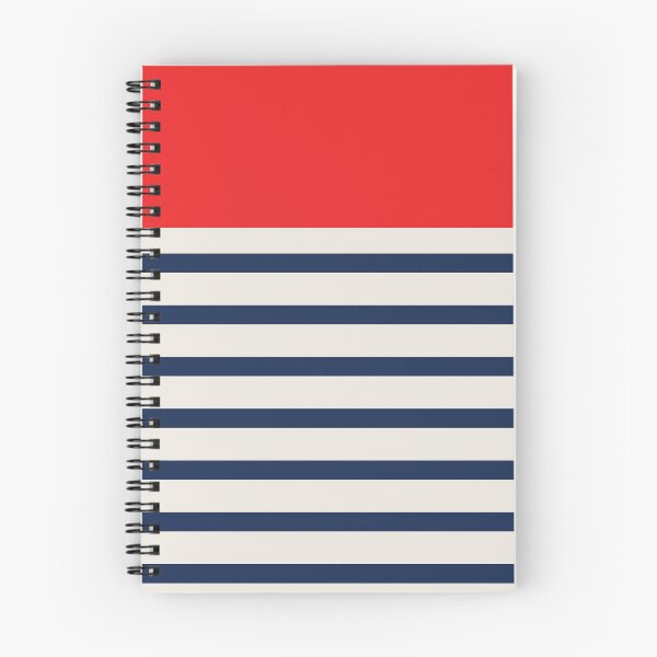 Item preview, Nautical blue stripe pattern with red designed and sold by mixtape80.