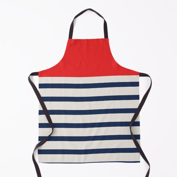 Item preview, Nautical blue stripe pattern with red designed and sold by mixtape80.